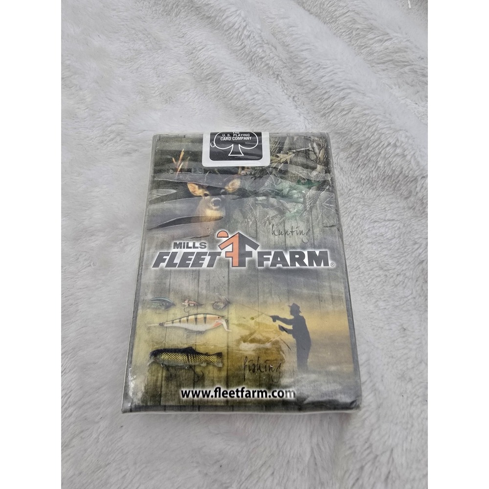 Mills FLEET FARM Hunting Fishing‎ PLAYING CARDS Souvenir Deck - (SEALED)